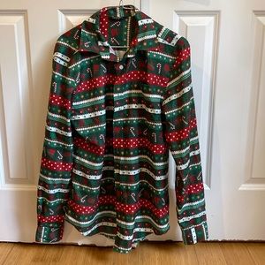 Christmas button up